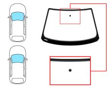 PARE-BRISE SEAT IBIZA 2002-2006 3/5 PORTES / AVANT / VERT / AVEC BASE MIROIR / JOINTS PRÉMONTÉS 
