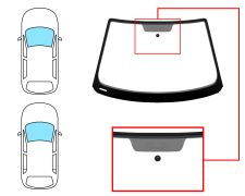 PARE-BRISE SEAT IBIZA 2002-2006 3/5 PORTES / AVANT / VERT / AVEC SERIGRAPHIE / AVEC BASE MIROIR / JOINTS PRÉMONTÉS 