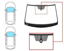 PARE-BRISE SEAT LEON 2012-2017 3/5 PORTES / BREAK / AVANT / VERT / AVEC BASE MIROIR / AVEC CAPTEUR / JOINTS PRÉMONTÉS 