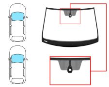 PARE-BRISE SEAT LEON 2012-2017 3/5 PORTES / BREAK / AVANT / VERT / AVEC BASE MIROIR / AVEC CAPTEUR MODIFIÉ / JOINTS PRÉMONTÉS 