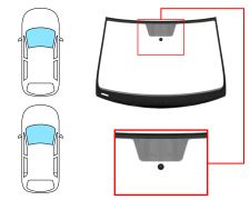 PARE-BRISE SEAT LEON 2012-2017 3/5 PORTES / BREAK / VERSION TOIT OUVRANT / AVANT / VERT / AVEC BASE MIROIR / JOINTS PRÉMONTÉS 