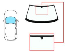 PARE-BRISE SEAT TOLEDO 1991-1999 AVANT / VERT / AVEC BASE MIROIR MODIFIÉE / JOINTS PRÉMONTÉS