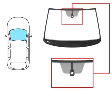 PARE-BRISE SEAT ARONA 2019-2021 AVANT / VERT / AVEC BASE MIROIR / AVEC CAPTEUR / JOINTS PRÉMONTÉS / HAUTEUR 930MM