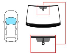 PARE-BRISE SEAT ATECA 2016-2020 AVANT / VERT / ACOUSTIQUE / AVEC BASE MIROIR / AVEC CAPTEUR / JOINTS PRÉMONTÉS