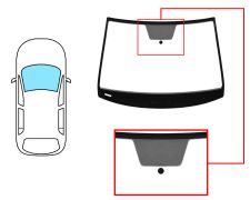 PARE-BRISE SEAT IBIZA 2017-> AVANT / VERT / AVEC BASE MIROIR / JOINTS PRÉMONTÉS 