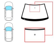 PARE-BRISE SKODA FABIA 1999-2004 4/5 PORTES / BREAK / AVANT / VERT / AVEC BASE MIROIR / JOINTS PRÉMONTÉS 