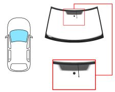 PARE-BRISE SKODA ROOMSTER 2006-2010 AVANT / VERT / ANTENNE / AVEC BASE MIROIR / JOINTS PRÉMONTÉS 