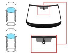 PARE-BRISE SKODA OCTAVIA 2013-2017 5 PORTES / BREAK / AVANT / VERT / AVEC BASE MIROIR / AVEC CAPTEUR / JOINTS PRÉMONTÉS 