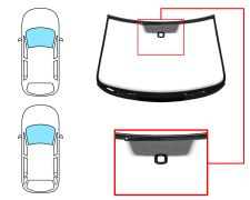 PARE-BRISE SKODA SUPERB 2008-2013 4 PORTES / BREAK / AVANT / VERT / VERRE CHAUFFANT / AVEC BASE MIROIR / AVEC CAPTEUR / JOINTS PRÉMONTÉS 