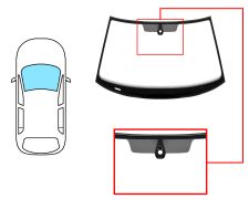 PARE-BRISE SKODA YETI 2009-2013 AVANT / VERT / ACOUSTIQUE / AVEC BASE MIROIR / AVEC CAPTEUR ROND / JOINTS PRÉMONTÉS EN HAUT ET EN BAS