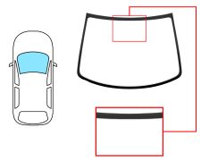 PARE-BRISE SMART FORTWO 1998-2002 COUPÉ / CABRIOLET / AVANT / VERT 