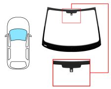 PARE-BRISE SMART FORTWO 2007-2012 COUPÉ / CABRIOLET / AVANT / VERT / AVEC BASE MIROIR