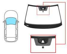 PARE-BRISE SKODA KAMIQ 2021-> AVANT / VERT / ACOUSTIQUE / AVEC BASE MIROIR / AVEC SUPPORT CAMÉRA MODIFIÉ / JOINTS PRÉMONTÉS 