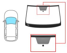 PARE-BRISE SKODA KAROQ 2017-> AVANT / VERT / ACOUSTIQUE / AVEC BASE MIROIR / JOINTS PRÉMONTÉS 