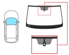 PARE-BRISE SKODA KAROQ 2017-> AVANT / VERT / ACOUSTIQUE / AVEC BASE MIROIR / AVEC CAPTEUR / JOINTS PRÉMONTÉS 