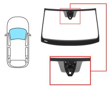 PARE-BRISE SKODA KAROQ 2017-2022 AVANT / VERT / ACOUSTIQUE / AVEC BASE MIROIR / AVEC CAPTEUR / AVEC SUPPORT CAMÉRA / JOINTS PRÉMONTÉS 