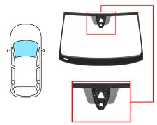 PARE-BRISE SKODA KAROQ 2017-2022 AVANT / VERT / ACOUSTIQUE / AVEC BASE MIROIR / AVEC CAPTEUR / AVEC SUPPORT CAMÉRA MODIFIÉ / JOINTS PRÉMONTÉS 