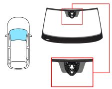 PARE-BRISE SKODA KODIAQ 2016-> AVANT / VERT / ACOUSTIQUE / AVEC BASE MIROIR / AVEC CAPTEUR / AVEC SUPPORT CAMÉRA ASSISTANCE AU MAINTIEN DE LA VOIE / JOINTS PRÉMONTÉS 