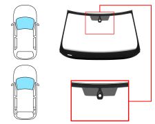 PARE-BRISE SKODA SUPERB 2015-2019 4 PORTES / BREAK / AVANT / VERT / ACOUSTIQUE / AVEC BASE MIROIR / AVEC CAPTEUR / JOINTS PRÉMONTÉS 