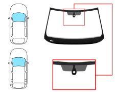 PARE-BRISE SKODA SUPERB 2015-2019 4 PORTES / BREAK / AVANT / VERT / ACOUSTIQUE / AVEC BASE MIROIR / AVEC CAPTEUR MODIFIÉ / JOINTS PRÉMONTÉS 