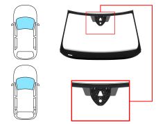 PARE-BRISE SKODA SUPERB 2015-2019 4 PORTES / BREAK / AVANT / VERT / ACOUSTIQUE / AVEC BASE MIROIR / AVEC CAPTEUR / AVEC SUPPORT CAMÉRA / JOINTS PRÉMONTÉS 
