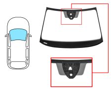 PARE-BRISE SKODA SCALA 2019-2021 AVANT / VERT / ACOUSTIQUE / AVEC BASE MIROIR / AVEC CAPTEUR / AVEC SUPPORT CAMÉRA / JOINTS PRÉMONTÉS 