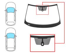 PARE-BRISE SKODA OCTAVIA 2020-> 5 PORTES / BREAK / AVANT / VERT / ACOUSTIQUE / AVEC BASE MIROIR / AVEC CAPTEUR / JOINTS PRÉMONTÉS 