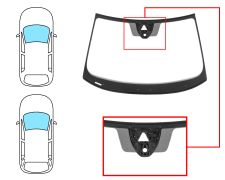PARE-BRISE SKODA OCTAVIA 2020-> 5 PORTES / BREAK / AVANT / VERT / ACOUSTIQUE / AVEC BASE MIROIR / AVEC CAPTEUR / AVEC SUPPORT CAMÉRA / JOINTS PRÉMONTÉS 