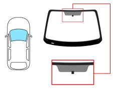 PARE-BRISE SMART FORTWO 2014-2020 AVANT / VERT / AVEC BASE MIROIR