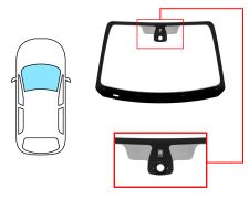 PARE-BRISE SMART FORTWO 2014-2020 AVANT / VERT / AVEC BASE MIROIR / AVEC CAPTEUR