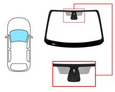 PARE-BRISE SMART FORTWO EQ 2020-2024 AVANT / VERT / AVEC BASE MIROIR / AVEC SUPPORT CAMÉRA