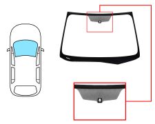 PARE-BRISE SUBARU FORESTER 2013-2016 AVANT / VERT / AVEC BASE MIROIR / JOINTS PRÉMONTÉS