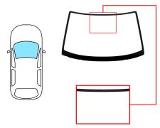 PARE-BRISE SUZUKI ALTO 1994-2002 3/5 PORTES / AVANT / VERT / AVEC BASE MIROIR