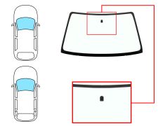 PARE-BRISE SUZUKI GRAND VITARA 1998-2001 3/5 PORTES / AVANT / VERT / AVEC BASE MIROIR / SANS SERIGRAPHIE