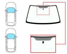 PARE-BRISE SUZUKI GRAND VITARA 2001-2005 3/5 PORTES / AVANT / VERT / AVEC BASE MIROIR / SERIGRAPHIÉ