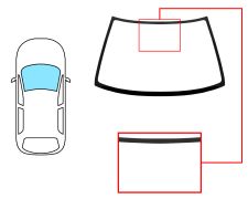 PARE-BRISE SUZUKI SWIFT 1989-1995 3 PORTES / AVANT / BLEU 