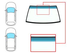 PARE-BRISE SUZUKI VITARA 1988-1997 3/5 PORTES / AVANT / VERT BANDE BLEUE 