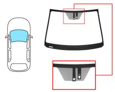 PARE-BRISE SUZUKI SX4 S-CROSS 2013-2016 AVANT / VERT / AVEC BASE MIROIR / AVEC CAPTEUR