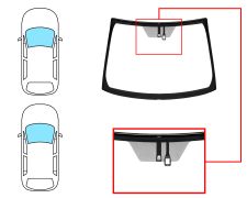 PARE-BRISE TOYOTA AURIS 2007-2010 3/5 PORTES / AVANT / VERT / AVEC BASE MIROIR / AVEC CAPTEUR / JOINTS PRÉMONTÉS
