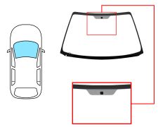 PARE-BRISE TOYOTA AVENSIS 1998-2000 4/5 PORTES / BREAK / AVANT / VERT / VERRE CHAUFFANT / AVEC BASE MIROIR