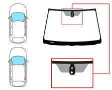 PARE-BRISE TOYOTA AVENSIS 2003-2006 4/5 PORTES / BREAK / AVANT / VERT / AVEC BASE MIROIR / AVEC CAPTEUR