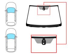 PARE-BRISE TOYOTA AVENSIS 2003-2006 4/5 PORTES / BREAK / AVANT / VERT / CHAUFFANT / AVEC BASE MIROIR / AVEC CAPTEUR MODIFIÉ
