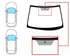 PARE-BRISE TOYOTA AVENSIS 2008-2012 4 PORTES / BREAK / AVANT / VERT / AVEC BASE MIROIR / JOINTS PRÉMONTÉS