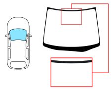 PARE-BRISE TOYOTA AVENSIS VERSO 2001-2005 AVANT / VERT / AVEC BASE MIROIR