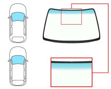 PARE-BRISE TOYOTA CARINA 1992-1997 4/5 PORTES / BREAK / AVANT / VERT BANDE BLEUE