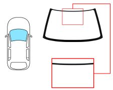 PARE-BRISE TOYOTA COROLLA 1987-1992 5 PORTES LIFTBACK / AVANT / BLEU