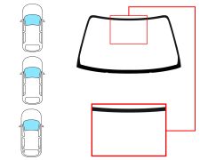 PARE-BRISE TOYOTA COROLLA 1992-1997 3/4/5 PORTES COMPACT / BREAK / AVANT / BLEU