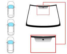 PARE-BRISE TOYOTA COROLLA 2001-2004 3/4/5 PORTES / BREAK / AVANT / VERT / AVEC BASE MIROIR
