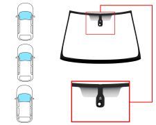PARE-BRISE TOYOTA COROLLA 2004-2007 3/4/5 PORTES / BREAK / AVANT / VERT / AVEC BASE MIROIR / AVEC CAPTEUR ROND