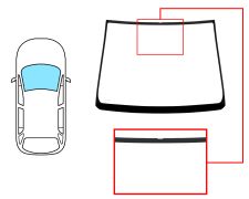 PARE-BRISE TOYOTA COROLLA VERSO 2002-2004 AVANT / VERT